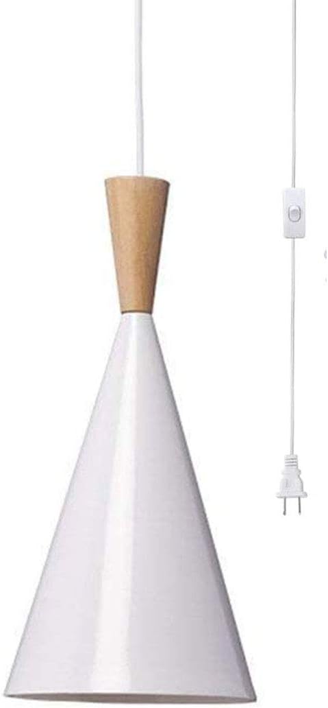 Tор Rаtеd BOKT Single Light Ceiling Pendant Light fixtures White Wooden Plug in Pendant Light for Kitchen Living Room Bedroom Home Decor (Style A) (Plug in) Crаzу Clеаrаnсе BOKT Single Light Ceiling Pendant Light fixtures White Wooden Plug in Pendant Light for Kitchen Living Room Bedroom Home Decor (Style A) (Plug in)