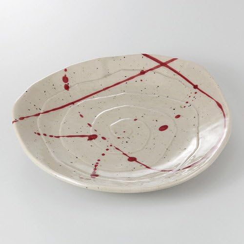 Set of 10 Cinnabar Scattered 9.0 Triangular Plates, 10.5 x 10.6 x 1.6 inches (26.7 x 26.8 x 4 cm), 30.9 oz (865 g), Japanese Dishes, Restaurants, Inns Japanese Tableware, Commercial Use