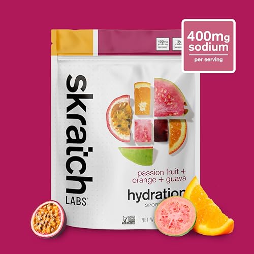 Image of Skratch Labs Hydration Sports Drink Mix - Real‑Fruit Electrolyte Powder for Fast Hydration & Endurance | Passion Fruit Orange Guava | 20 Servings | Vegan, Non‑GMO, Clean Ingredients