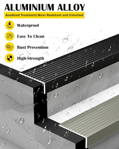 Protector L aluminio escaleras interiores diseño anodizado premium 3