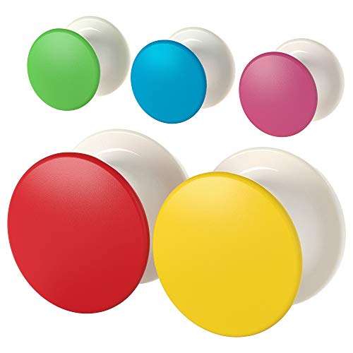 Losjon Hanger, towel hooks bathroom assorted colours Set of 5