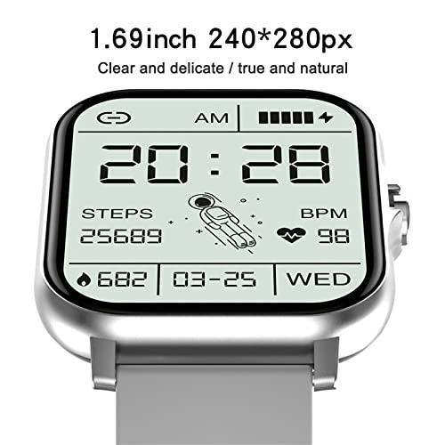Smartwatch That Can Call And Text, Multifunctional 1.7'' Smart Watch Answer Calls Compatible For Iphone Ios Android Phone, Full-Touch-Screen Metal Case Health Monitoring Remote Take Photo Ip67 #TOP6