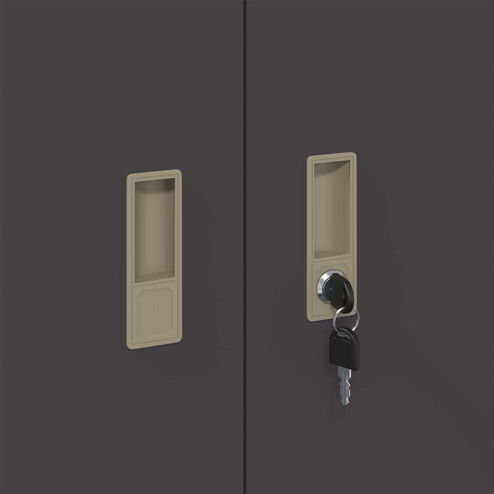 Armadio portaoggetti, nero, 90 x 40 x 90 cm, in acciaio