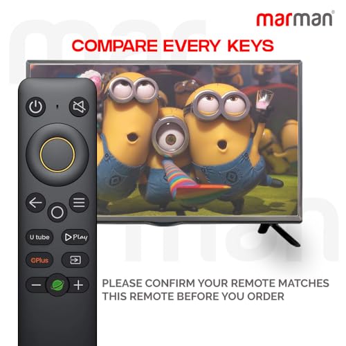 Image of marman Compatible with Realme Non Voice Remote Control Suitable for 4K Android SMART LED LCD Television with Hotkeys - Pairing Not Required - Match Key By Key with Original Remote