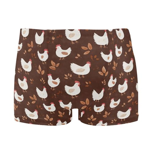 Cute Cock Rooster Mens Swim Trunk Swimwear Bathing Suit Swim Brief Square Leg Board Short S B0404066