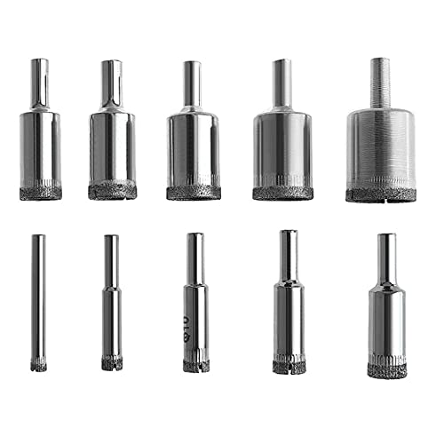 Juego de 10 brocas con recubrimiento de diamante para vidrio y cerámica miniatura 3