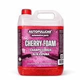 AutoFullCar Cherry Foam 5 Litros, Champu Espuma Activa Coche Rosa, Limpiador Alcalino Alta Concentracion, Lavado Carroceria, Uso con Lanza Foamer o Cubo, Encapsula Suciedad
