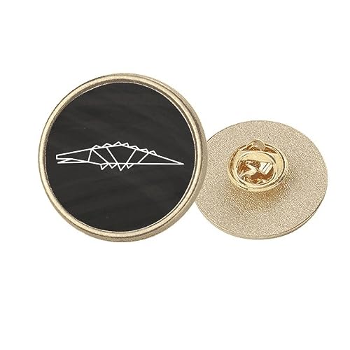 Broche géométrique ronde Origa doré pour styliser un vêtement uni terne