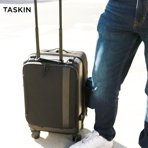 Taskin Denali | Large 4 Wheel Hardside Hybrid Spinner Carry-On Luggage + Detachable Sleeve | Black (Improved)3