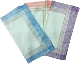 Alpes Blanc - Lot De 6 Mouchoirs Femmes Fond Blanc Pur Coton