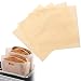 Produktbild 4 Stück Toaster Taschen Wiederverwendbar Toaster Bags Antihaft Toastertüten Toasterbeutel Toaster Tüten für Sandwich, Pizzastücke, Toast, Chicken Nuggets(gebrochenes Weiß)