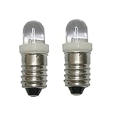 Spannung: 6 V B2Q LED Glühlampe Glühbirne E10 6V weiß 2 Stück (8219)