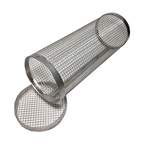 Panier À Griller Barbecue, Panier À Gril Roulant, Panier À Barbecue Roulant, Support De Barbecue Rond En Acier Inoxydable, Panier Gril Cylindrique En Treillis Métallique, Support Gril À Légumes Rond