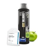 Maxler L-Carnitine 3000 - Grüner Apfel - 500ml - Hochdosiertes L Carnitin Liquid - Vegane Nahrungsergänzuing - 3000mg Wirksotff pro Portion - 20 Portionen - Inklusive Messbecher
