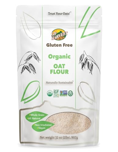 GF Harvest Gluten Free Organic Whole Grain Oat Flour, 32