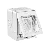 wasserdichte WLAN Smart Steckdose Outdoor AOZBZ 2500W Intelligente Plug Outlet mit Timer und Fernbedienung für iOS und Android (Müssen Verdrahtet Werden)