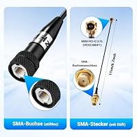 868 MHz Antenne 10dBi LoRa Antenne für Meshtastic Long Range, 868 MHz Antenne SMA mit IPEX Kabel, Omni Whip Antenne für IoT & LoRaWAN Geräte (2, Schwarz-2) – Ansicht 6