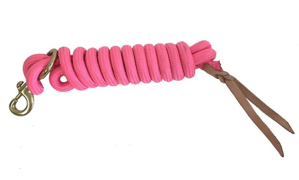 Vaquero Caballo de Nylon Cuerda de Plomo con Cuero Popper 9 "x 5/8"