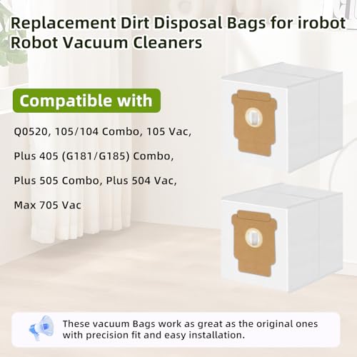 Sacs de rechange iRobot Roomba Max 705 Vac en microfibre haute densité durable - 2