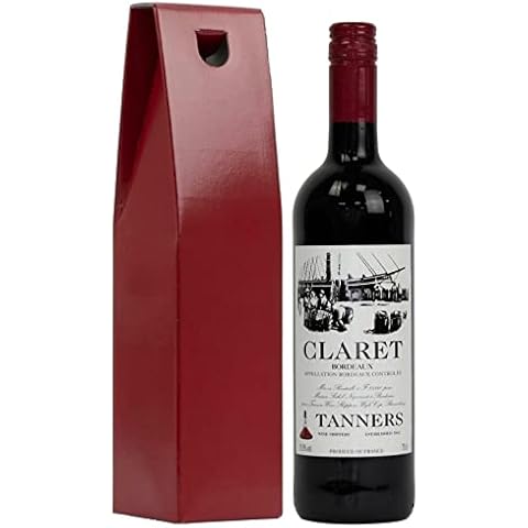 WineLovers Tanners Claret - Bordeaux France 1 x 75cl, in a Red Gift Box Cover