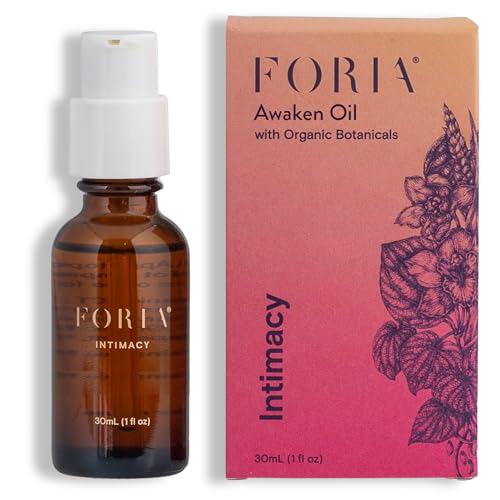 Foria Awaken Oil - Personal Naturally Lubricating Oil - Organic All-Natural - Safe for Sensitive Skin - 1 Fl Oz