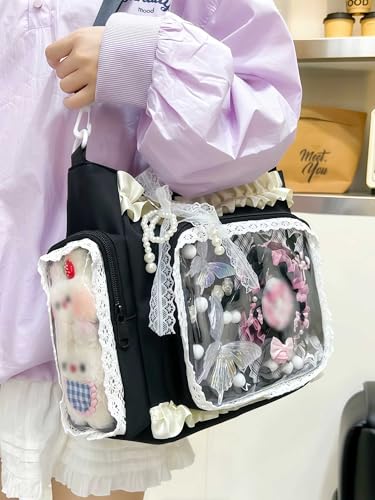 Bolso tote crossbody ita con cierre y diseño japonés miniatura 6