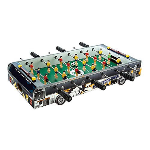 Calma Dragon XJ6011, Futbolín de sobremesa, Juego, Mesa de Fútbol (medida: 60 x 30 x 11 cm) para Niños y Adultos, de Madera, poco espacio, Metegol, Juguete de Football, Principiantes y Profesionales Cover