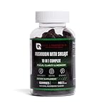 Aclla Mushroom Gummies with Shilajit – 10-in-1 Complex with Lion’s Mane, Reishi, Chaga & More – 2500mg – Brain, Energy & Immune Support – Vegan, Low Sugar, Non-GMO – 60 Raspberry Flavour
