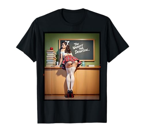 Bild: Hot Girl auf T-Shirt f�r Herren - Naughty College School Girl T-Shirt f�r 17,99 EUR bei amazon.de