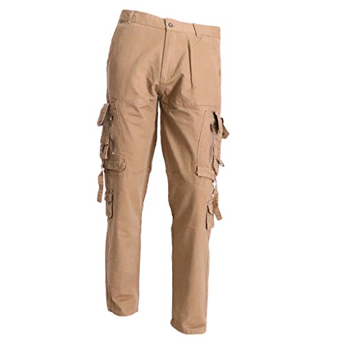 YIJU Calças Esportivas Masculinas Calças de Algodão Ao Ar Livre Caminhadas Trekking Training - Cáqui