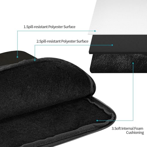 Maletín personalizado para laptop 10 pulgadas negro miniatura 3