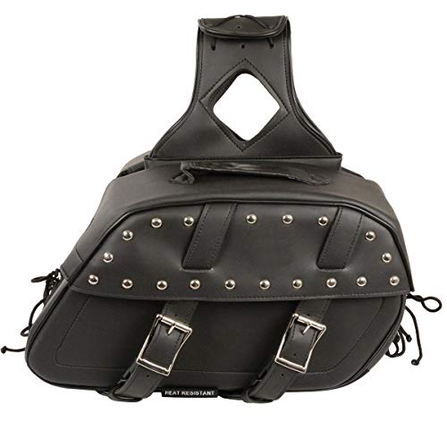 Milwaukee Leather Sh611Zb Black Zip-Off Pvc Throw Over Rounded Motorcycle Saddlebags - One Size #TOP7