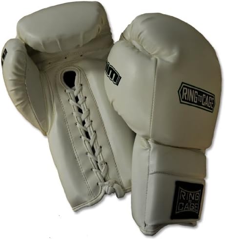 Cowhide Leather Training Gloves 50oz Deluxe Sparring Gloves For Muay Thai & MMA - Safety Strap, Mim-Foam Protection 50oz MiM-Foam Boxing Gloves With Safety Strap