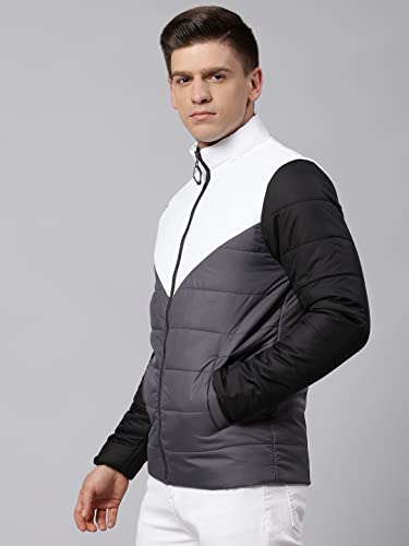 Image of Dennis Lingo Men's Long-Sleeve Color Blocked Puffer Jacket - 2 Pockets, Lightweight, and Water-Resistant, Casual Winterwear for Men