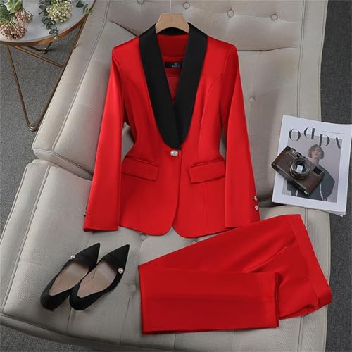 Women Pant Suit Set Female Office Ladies Business Work Wear Jacket Blazer and Trouser Formal 2 Piece Set2