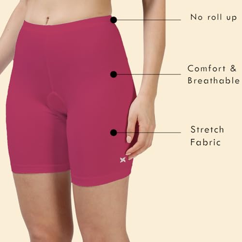 Image of Lavos Women Under Dress Sports Cycling Shorts, Bamboo Cotton Activewear Yoga Gym Workout Anti-Bacterial Uniform, Elastic Mid Waist Shorties Tights for Womens and Young Ladies