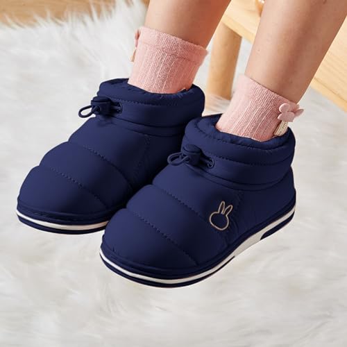 Toddler Baby Boys Girls Warm House Boots Kids Slippers Fuzzy 𝗙𝐮𝗿 Lined Comfy Flat Bottom Indoor Toddler Dress Boots2