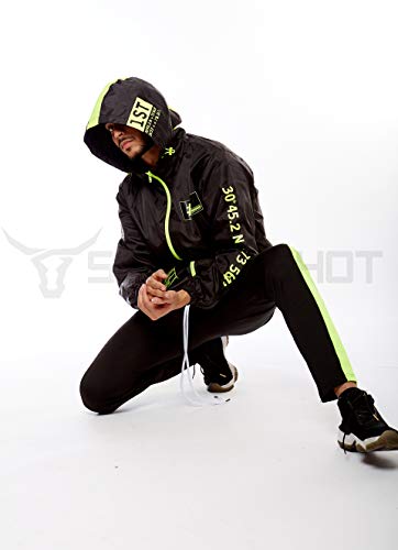 Image of Screenshotbrand Lightweight Hooded Water Resistant Windbreaker - Zip-up Fashion Map Print Rain Jacket