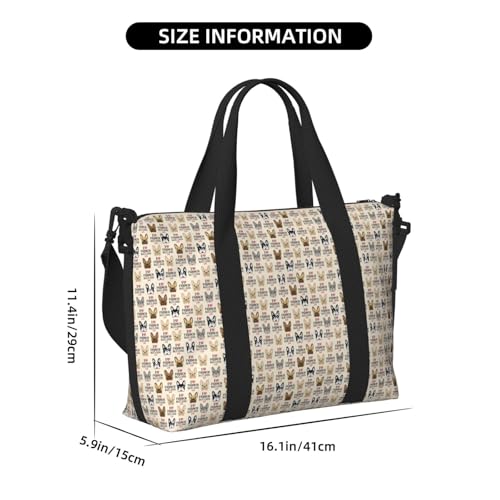 Sac de voyage polyvalent et imperméable à imprimé canin