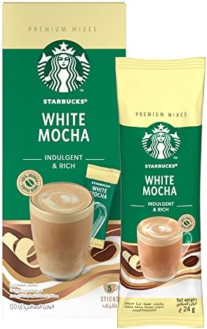 Starbucks White Mocha Premium Instant Coffee Mix 24g Stick (5 Sticks) Box