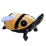 Sweater for Turtle - Handmade Winter Warm Knitted Turtle Sweater with Adjustable Strap Small Animal Sweater Tortoise Apparel for Christmas Halloween Party Cosplay Costume Photo Shoot (6 Inch,Bee)