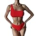 Bikinis Retro Sexy Conjunto de Bikini de Cintura Alta con Almohadilla Envolvente para Mujer, Traje de baño con Tanga, Traje de baño de Piezas Bañadores Mujer Reductores Sexy