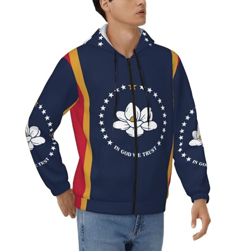 Veste à capuche thermique Mississippi State contre le froid zippée