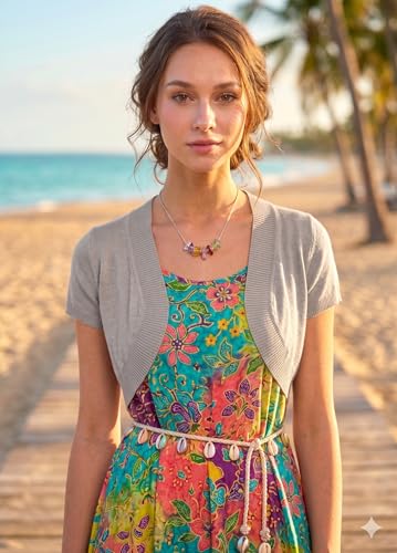 Image of Sofishie Trendy Short Sleeve Shrug Open Cardigan