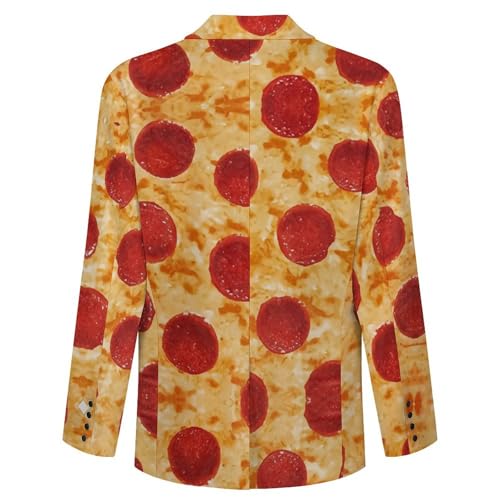 Pepperoni Pizza Men's Suit Jacket 2 Button Lapel Blazers Tuxedo Business Coat for Wedding Party3