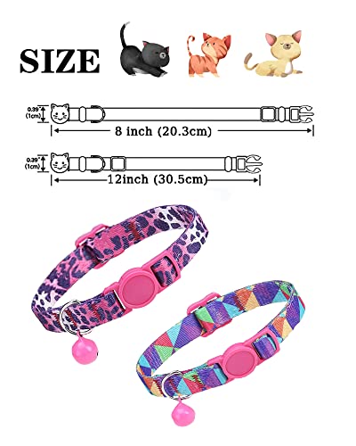 image for SOLMOONY Cute Cat Collar for Girl Boy,Colorful Breakaway Cat Collars w