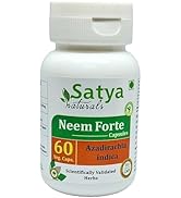 Satya Naturals Neem Forte Capsules 500 mg. 60 Veg. Capsule | Neem (Azadirachta Indica) Extract Ca...