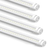 CYLYT Fluorescent Light Bulbs 48 inch Long, Type A+B T8 LED Bulb 4 Foot Replacement for F32T8 or F40T12 Lights Tube, 26W(65W Equivalent) 3400lm 6000K Daylight White Non-Dimmable, 4-Pack