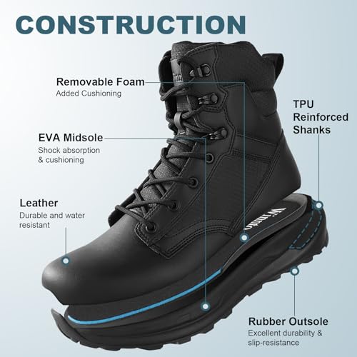 Tactical Hiking Combat Boots for Men Military Work Motorcycle Boots4