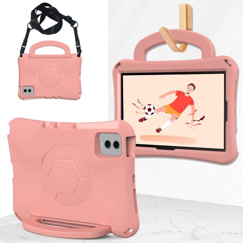 Kids Case for Huawei Matepad SE 11 inch Light Weight EVA Full Protect Shockproof Handle Stand Cover Case with Shoulder Strap,Pink